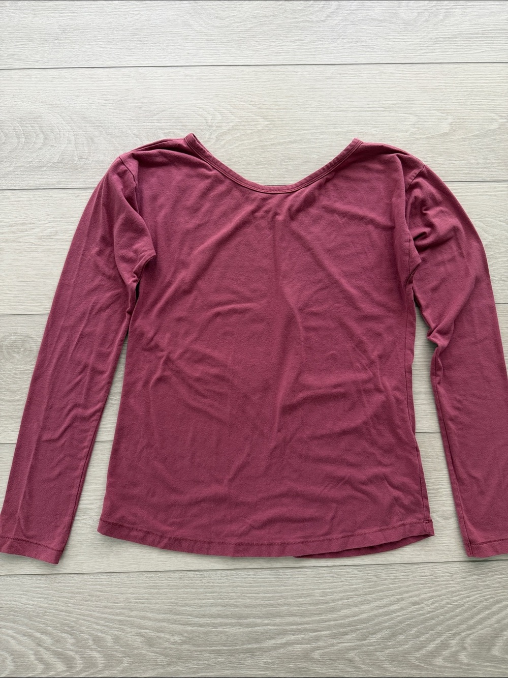 Zella Women’s Long Sleeve Scoop Neck Top - Berry Plum